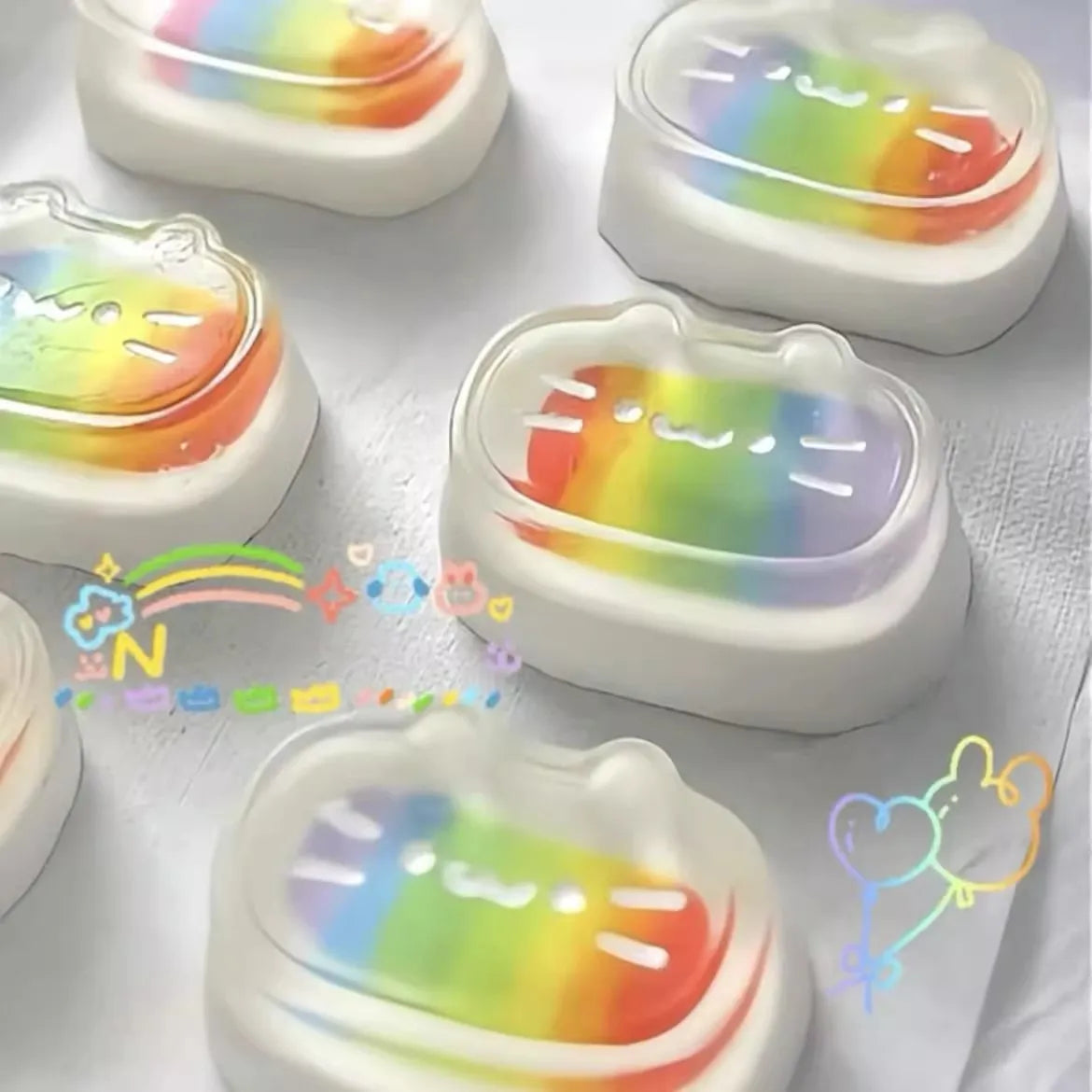 Strawberry Cake & Cheese Soufflé Squishy – Food Squeeze Stress Toy