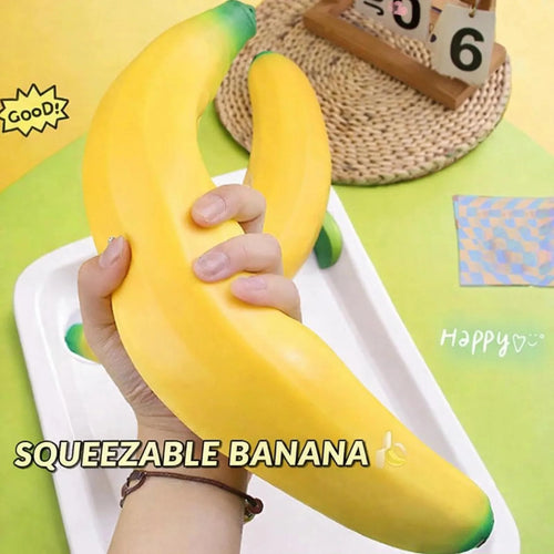Banana Squishy Toy – Realistic Slow Rise TPR Stress Relief Fidget