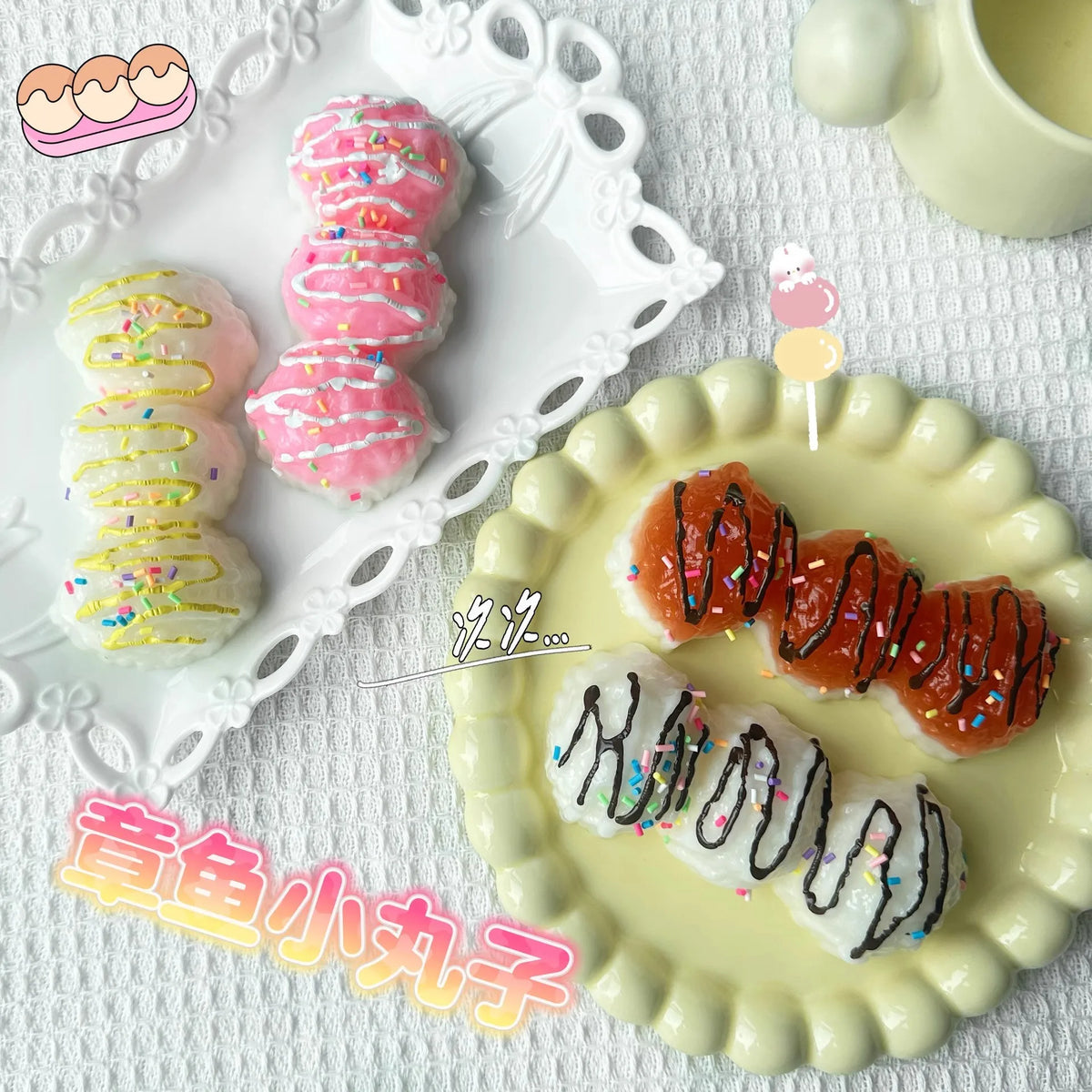 Strawberry Cake & Cheese Soufflé Squishy – Food Squeeze Stress Toy