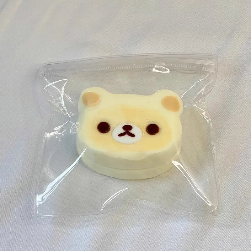 Strawberry Cake & Cheese Soufflé Squishy – Food Squeeze Stress Toy