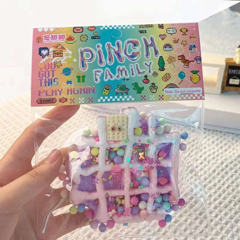 Strawberry Cake & Cheese Soufflé Squishy – Food Squeeze Stress Toy
