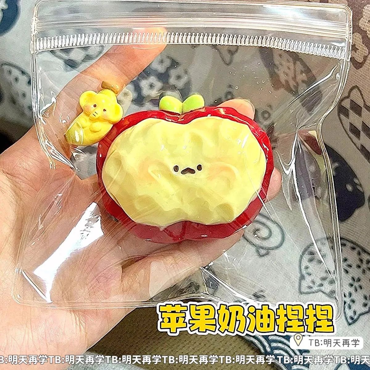 Strawberry Cake & Cheese Soufflé Squishy – Food Squeeze Stress Toy