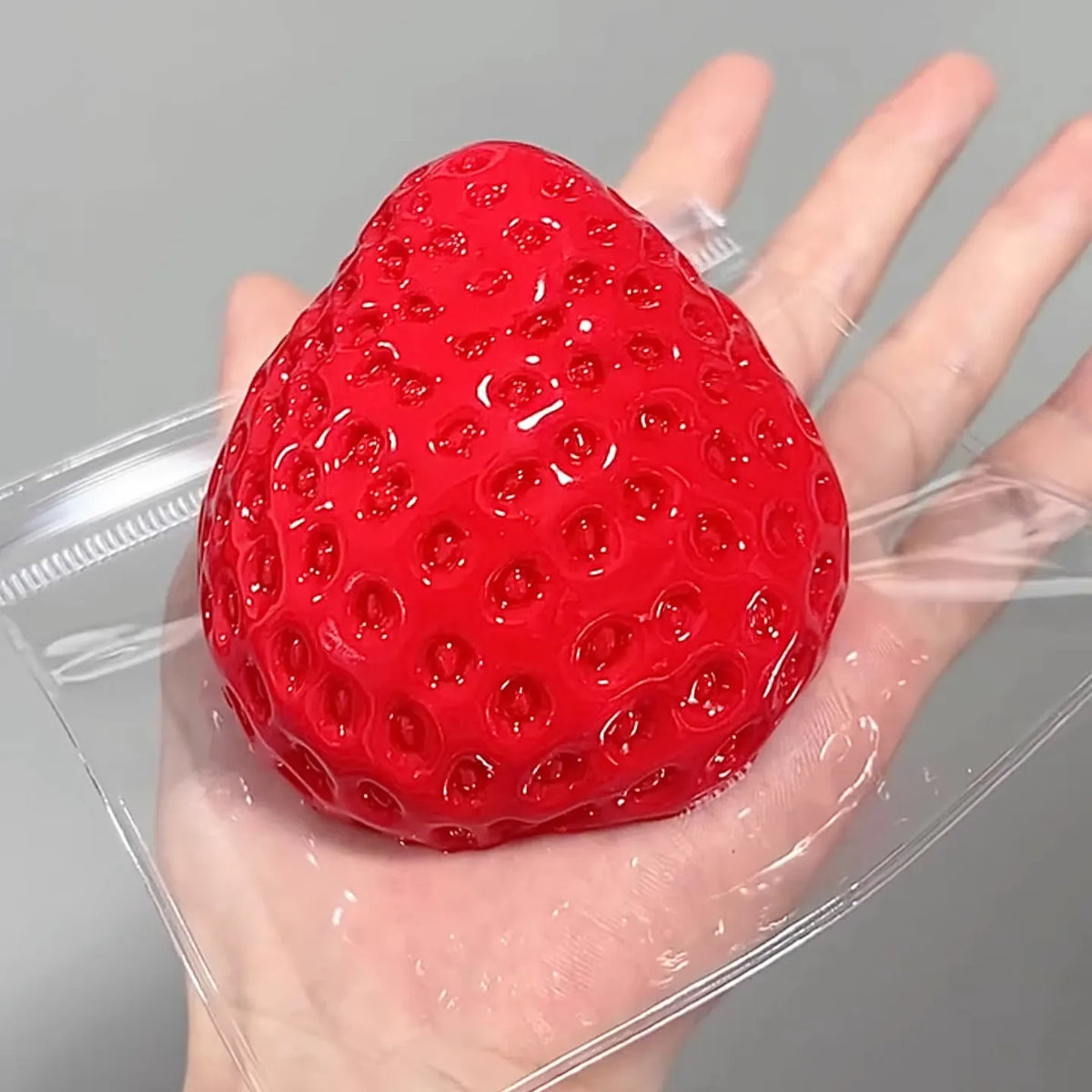 Strawberry Cake & Cheese Soufflé Squishy – Food Squeeze Stress Toy