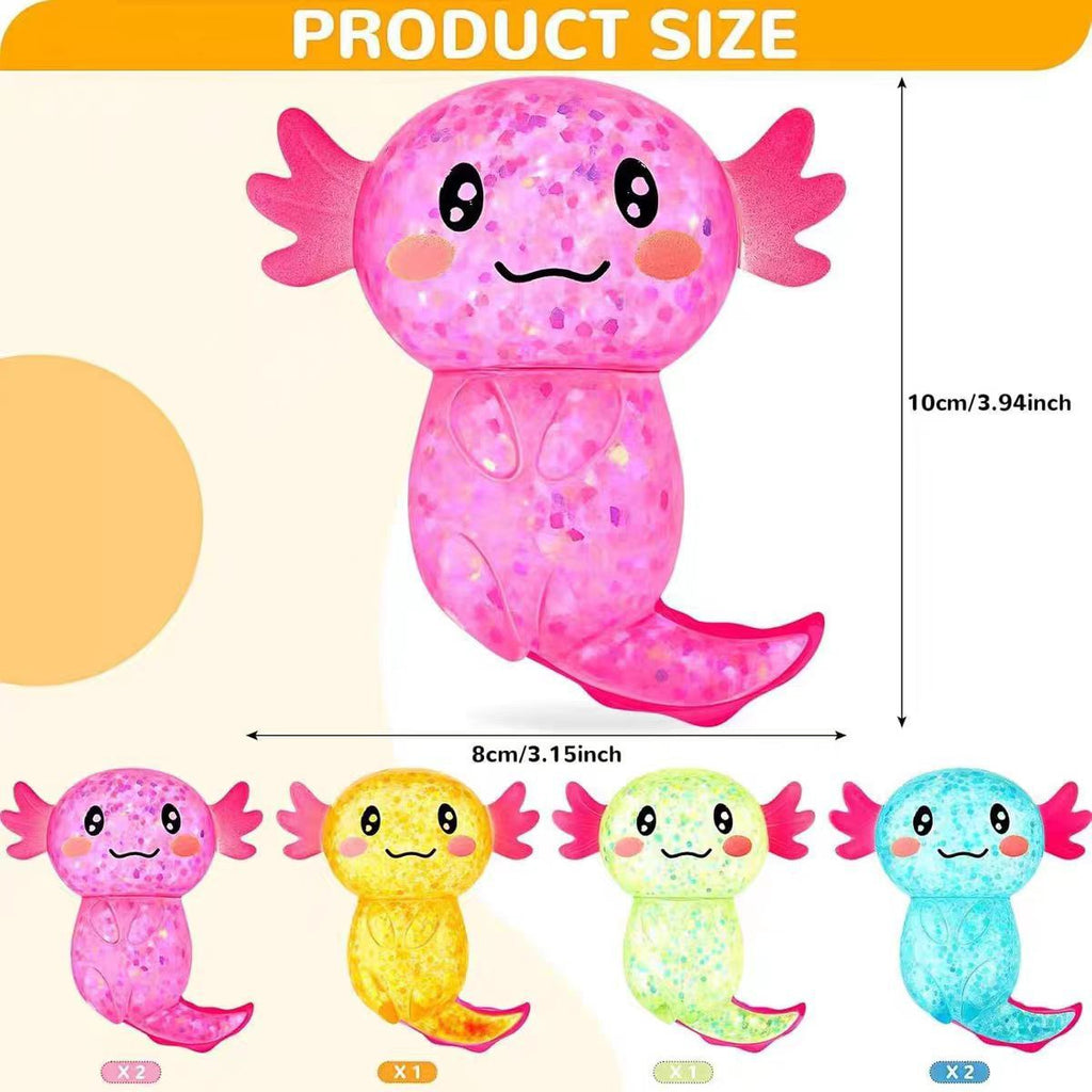 Glitter Salamander Squishy Toy – Sparkly Slow Rise Stress Relief Squeeze