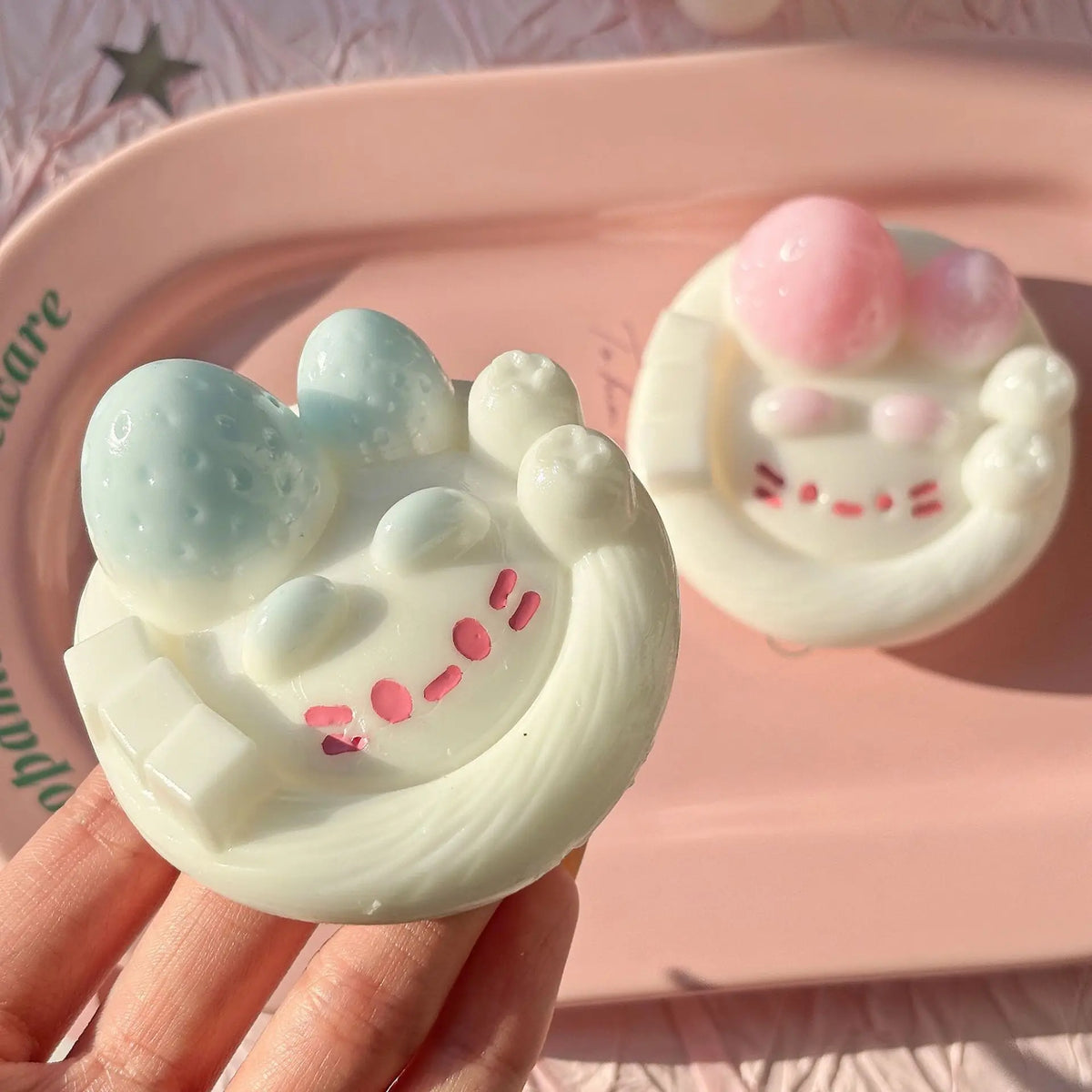 Strawberry Cake & Cheese Soufflé Squishy – Food Squeeze Stress Toy