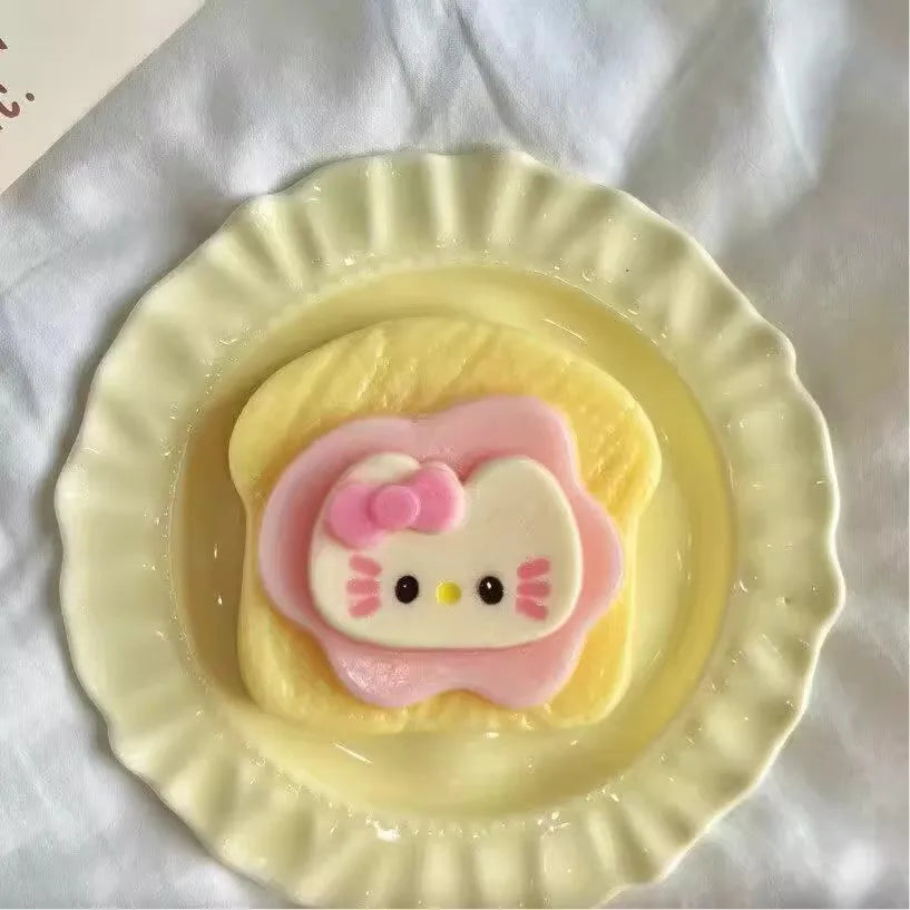 Strawberry Cake & Cheese Soufflé Squishy – Food Squeeze Stress Toy