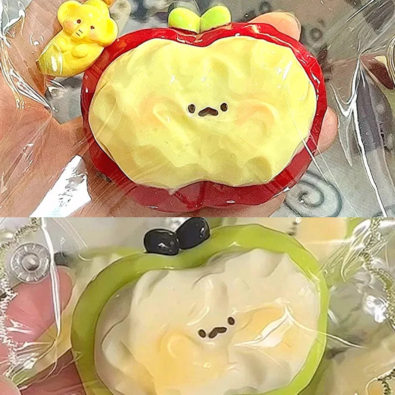 Strawberry Cake & Cheese Soufflé Squishy – Food Squeeze Stress Toy