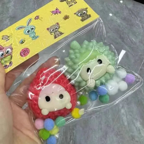 Strawberry Cake & Cheese Soufflé Squishy – Food Squeeze Stress Toy