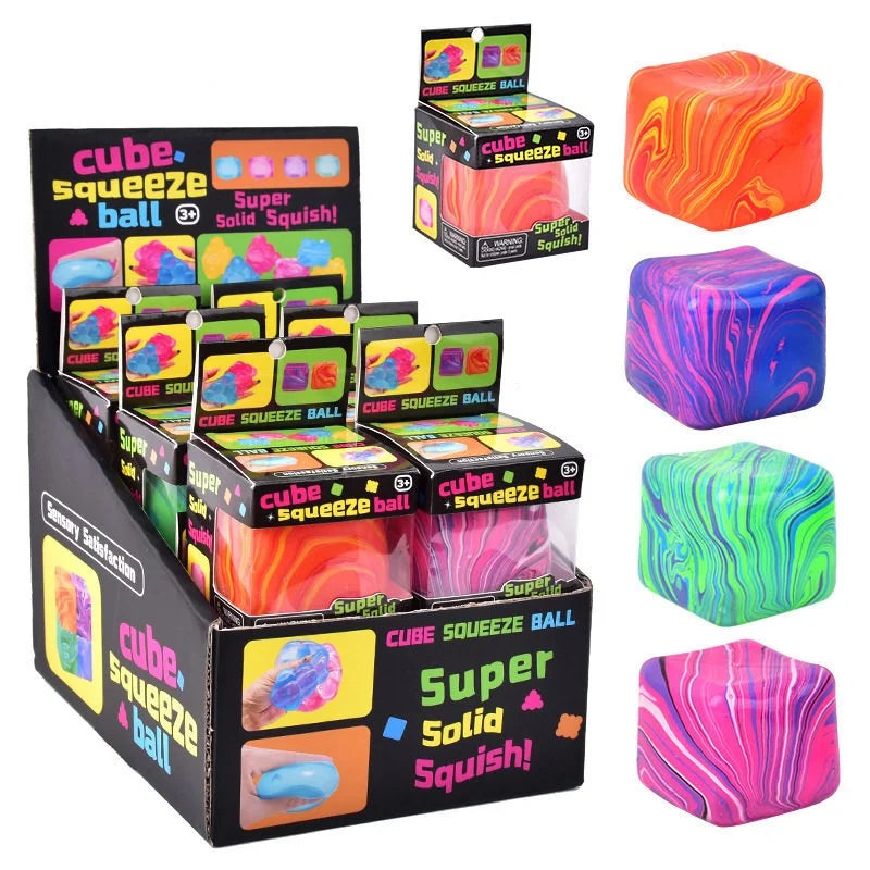 Marbled Ice Cube Squishy Toy