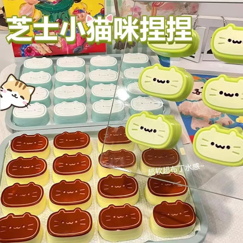 Strawberry Cake & Cheese Soufflé Squishy – Food Squeeze Stress Toy