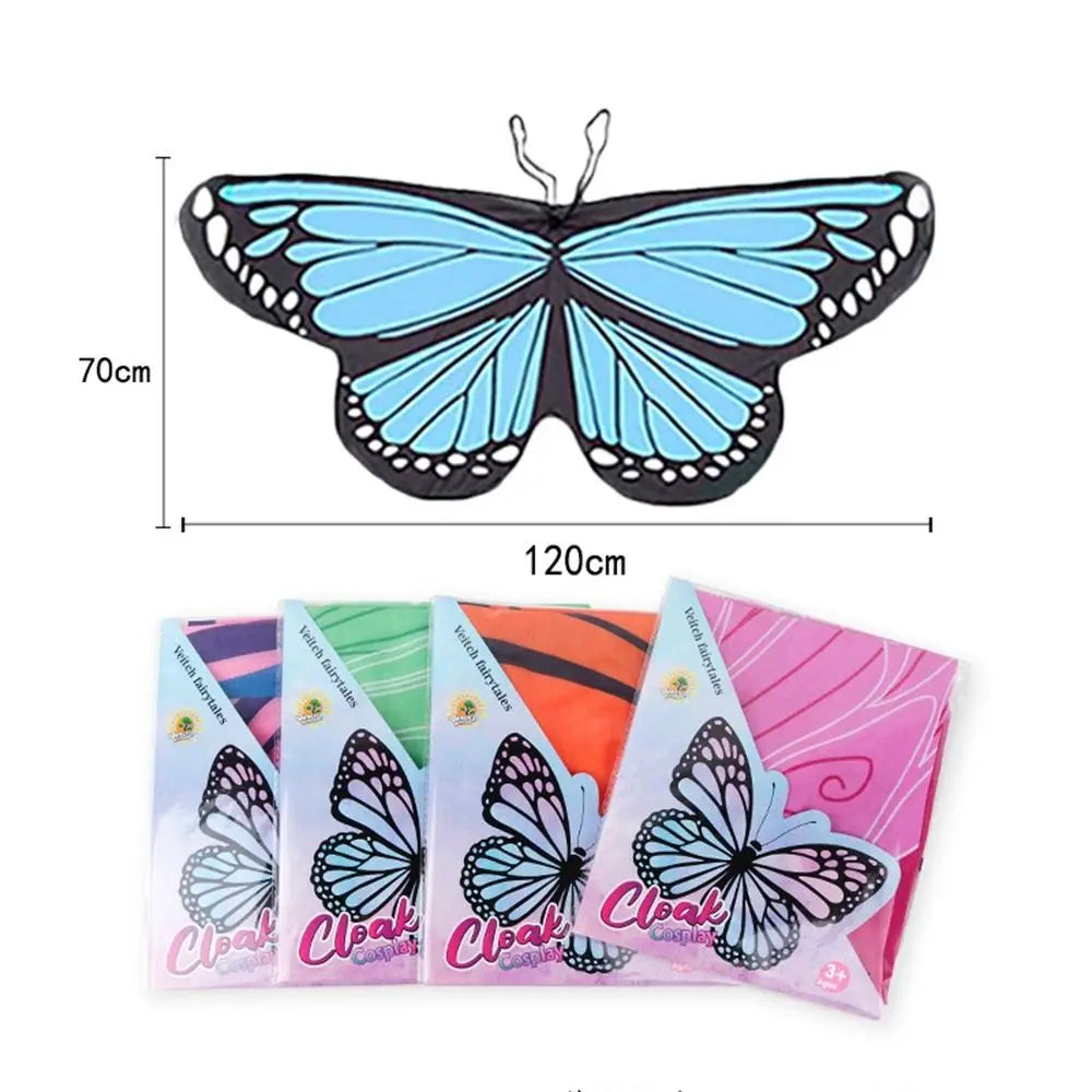 Kids Butterfly Fairy Wings Costume – Elf Angel Cloak for Halloween & Dress-Up