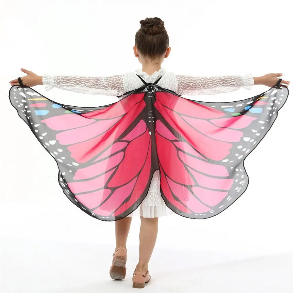 Kids Butterfly Fairy Wings Costume – Elf Angel Cloak for Halloween & Dress-Up