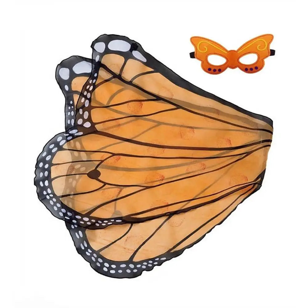 Kids Butterfly Fairy Wings Costume – Elf Angel Cloak for Halloween & Dress-Up
