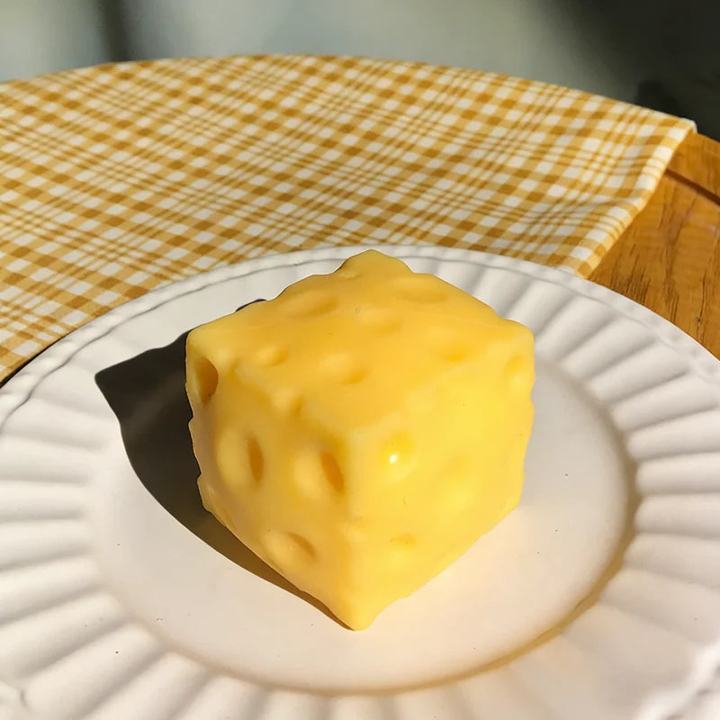 Giant Cheese Squishy Fidget Toy – Slow Rise Stress Relief Ball (S/M/L)