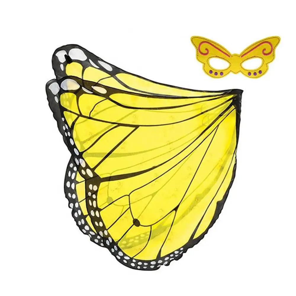 Kids Butterfly Fairy Wings Costume – Elf Angel Cloak for Halloween & Dress-Up