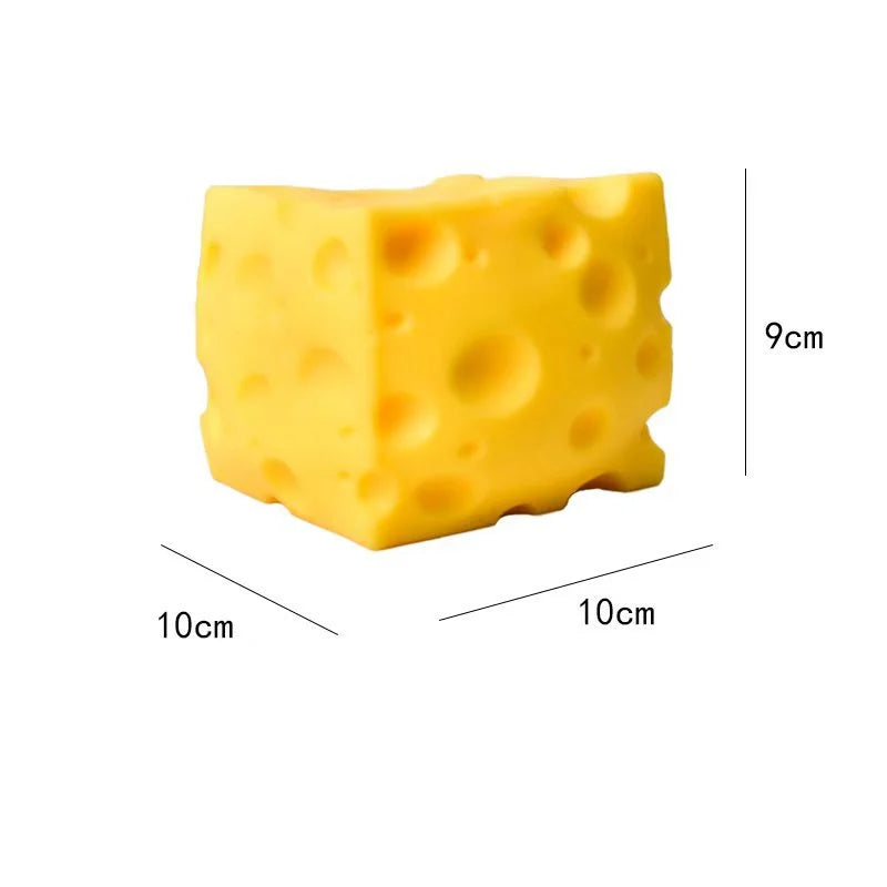Giant Cheese Squishy Fidget Toy – Slow Rise Stress Relief Ball (S/M/L)
