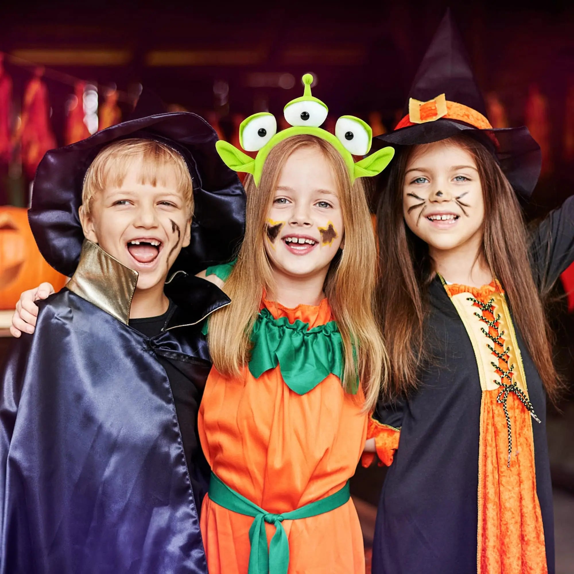 Three-Eyed Alien Halloween Headband – Monster Plush Party Headwear