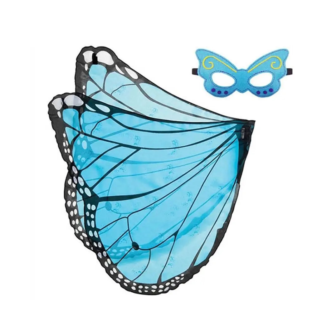 Kids Butterfly Fairy Wings Costume – Elf Angel Cloak for Halloween & Dress-Up