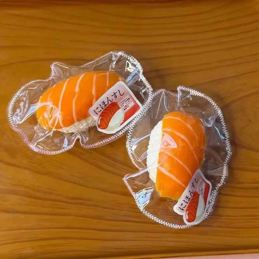 Sushi Squishy Fidget Toy – Realistic Slow Rise Silicone Squeeze (Caviar, Salmon, Shrimp)