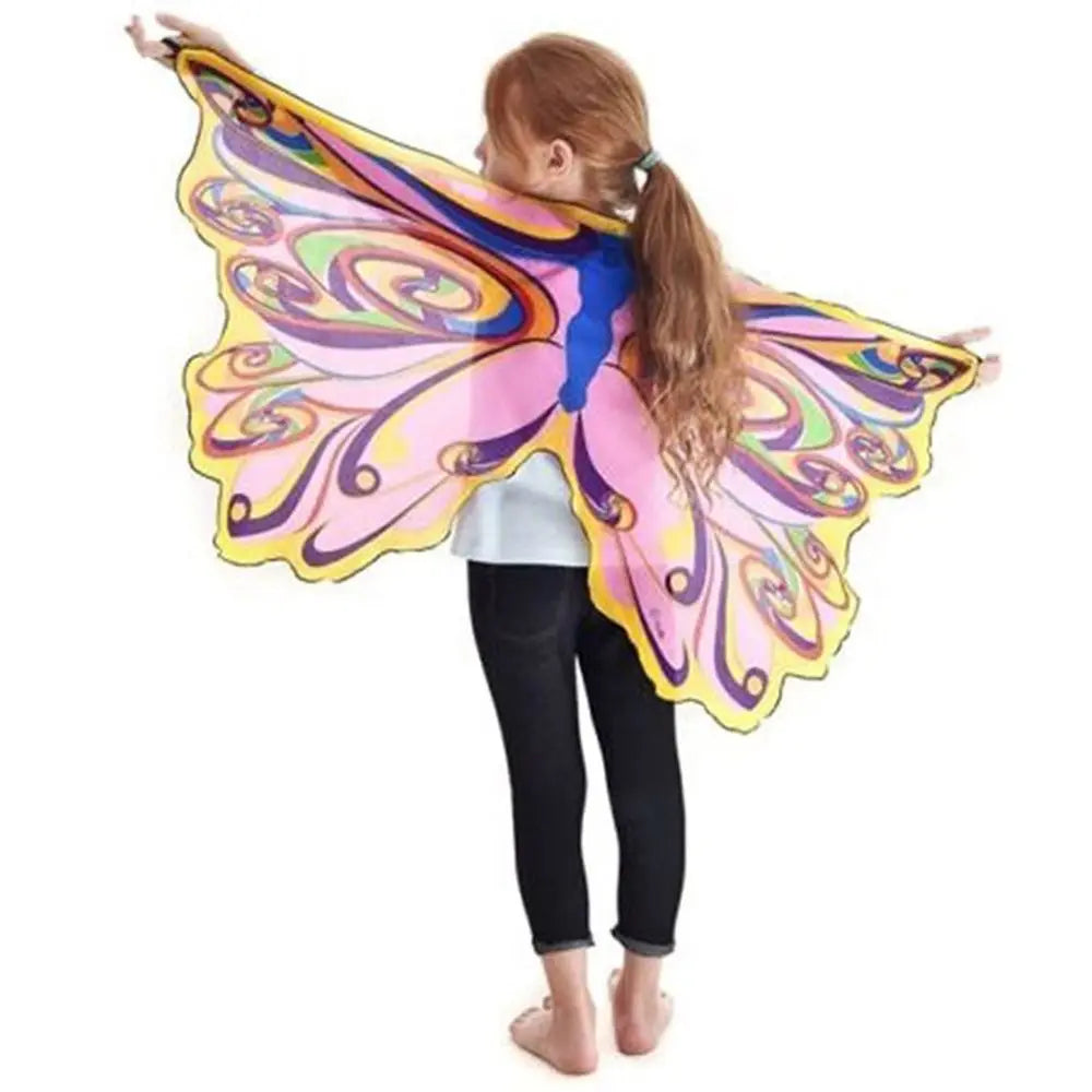 Kids Butterfly Fairy Wings Costume – Elf Angel Cloak for Halloween & Dress-Up