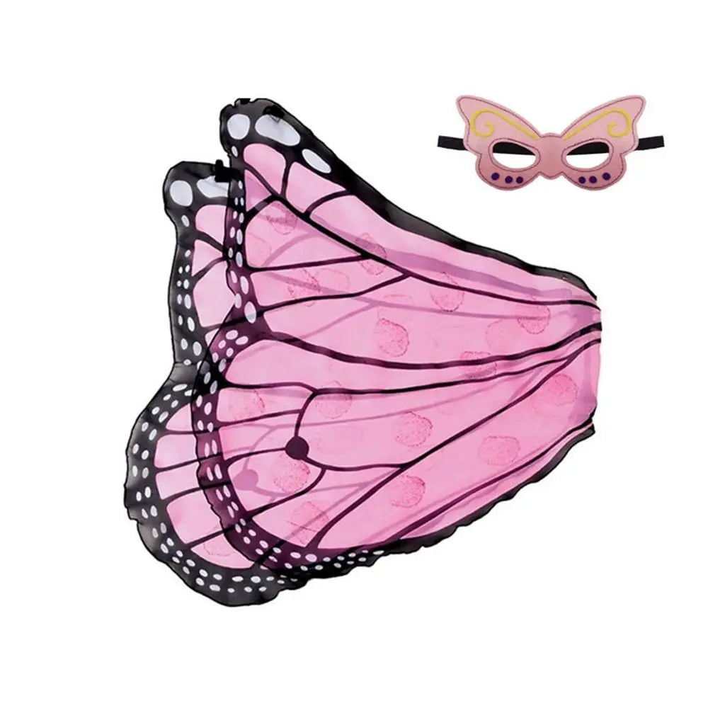 Kids Butterfly Fairy Wings Costume – Elf Angel Cloak for Halloween & Dress-Up